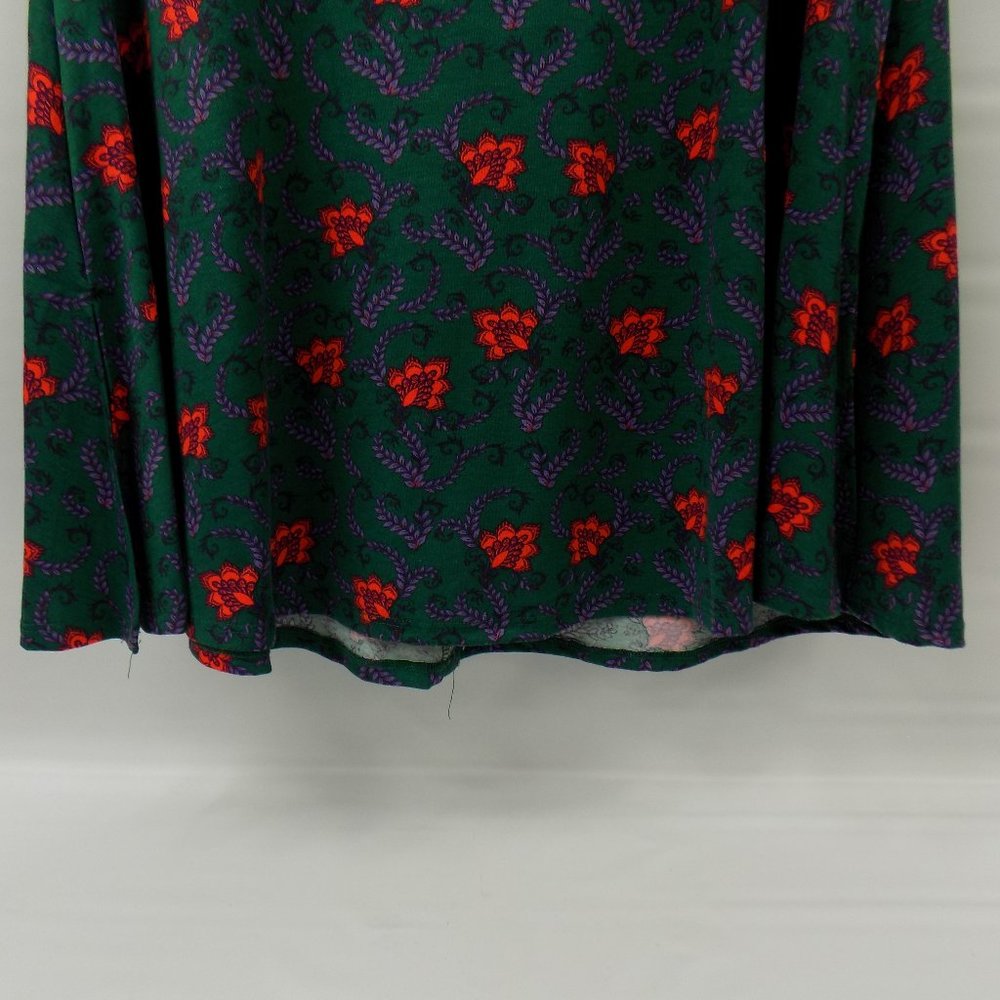 LulaRoe Perfect T Shirt Flowered Design Sz XS NWT - Picture 4 of 10